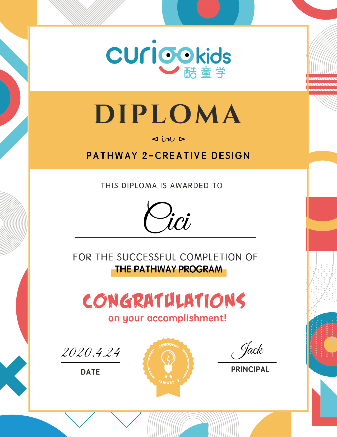 Pathway 2-CREATIVE DESIGN Diploma